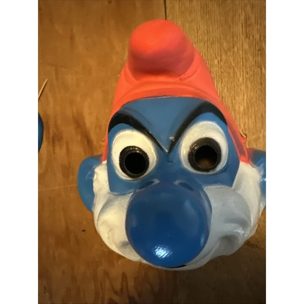 Lot Of 2 Vintage 1970's French Cesar Smurf Masks 